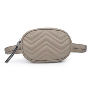 Urban Expressions Vegan Leather Beige Belt Bag